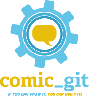 comic_git logo: if you can draw it, you can build it!